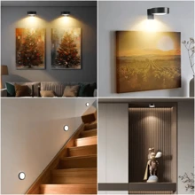 3pcs Battery Powered Painting Light, Magnetic LED Painting Light Wall Light With Remote Dimming And Timer, Frame Painting Art Display Light With 3 Lighting Modes, Wall Decoration Light(Excluding Batteries) - Multicolor - View 5