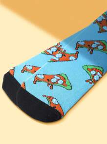 1 paire de chaussettes de haute qualité design pizza, unisexes, confortables et mignonnes, convenant pour l'été, toutes les saisons, la fête des mères, la fête des pères, Pâques, la rentrée scolaire, pour améliorer l'atmosphère de la maison. Chaussettes amusantes et mode, imaginatives et colorées, convenant comme cadeau de vacances, pour le casual, l'académique, les , le style rétro urbain, le minimaliste, les vacances, la salle de sport, les réunions de famille, les voyages, les vacances en plein air, le bureau le weekend, les cadeaux, les sports, douces et confortables