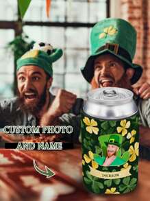Personalized St. Patrick'S Day Cooler Holder Personalised Cooler Holder Custom Can Bottle Cozy Beverage Foam Cooling Sleeve Personalized Groom Bestman Wedding Drinking Birthday