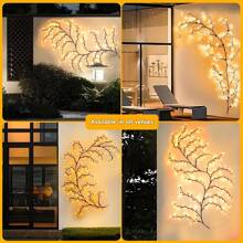 1PC Solar Willow Vine Light, Rattan Fairy Light, Bendable Rattan Branch Light, Flexible Artificial Branch Light, 72 LED 55inch ", 96 LED 72.8inch", Solar Indoor Night Light, Wall Decoration Embellishment Creative Decoration Light,Applicable For Holidays, Christmas, Halloween, Graduation Season Various Festivals - Warm White - View 7