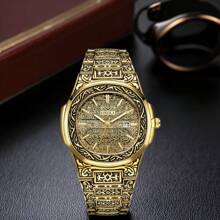 ONOLA ONOLA Brand Men Wristwatch Luxury Gold Watch For Men Waterproof Quartz Business Vintage Watch