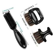 Set van 2 knokkelborstels - Fadingborstel, herenkapsel- en baardborstel, gezichts- en nekborstel, baard- en haarborstel voor baardverzorging, haartools, haarproducten en accessoires voor kapperssalons, schoonheids- en reisbenodigdheden