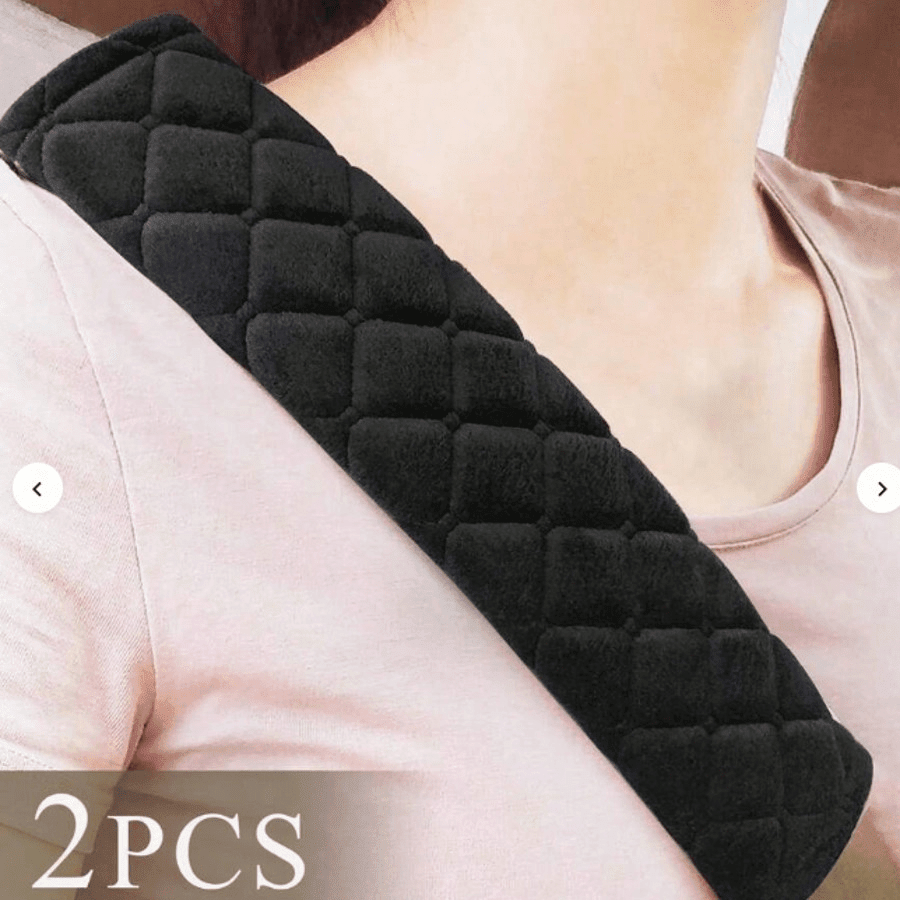 2pcs Soft Anti-Leak Car Neck Supports & Seat Belt Shoulder Pads, Breathable Material Conforms To Body Curves To Reduce Tightness, Suitable For All Seasons, Dirt-Resistant And Washable, Fade-Proof And Pill-Resistant, Perfect For Car, Truck, SUV, Backpacks