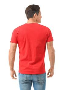 Alfa Romeo Men's Round Neck Cotton T-Shirt - Red - View 4