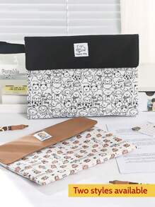 Fabric Large Capacity Book & Exam Paper Storage Bag: Mainly For Students, Suitable For Classrooms, Studies, Dorms, Etc., Can Easily Store Textbooks And Exam Papers, Also Convenient For Moving Or Carrying During Vacations.,Back To School,School Supplies