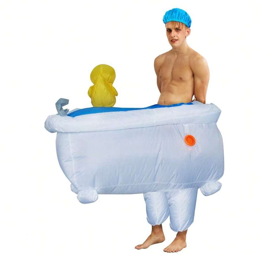 Bathtub Inflatable Costume Cosplay Thanksgiving Christmas For Woman Adult Party Festival Stage Performance Funny Costumes - White - View 1