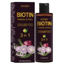 Xioimy 100ml 洋葱迷迭香洗发水，三合一护发，清洁和帮助强化脆弱易断的头发，适合干燥、卷曲、受损的头发，香味持久，适合旅行携带 - 白色 - 查看 11