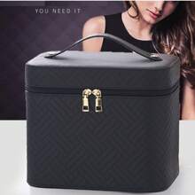 NetHong Makeup Bag With LED Mirror Vanity Case Make Up Travel Cosmetic Bag 2025 Gift. - Multicolor - View 1