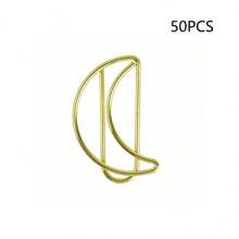 10PCS Moon Paper Clips, Fixed Book Paper Clips, Creative Design, Minimalist Learning Gifts, Stationery, Multiple Choices,Mother's Day Gift,Back To School,School Supplies