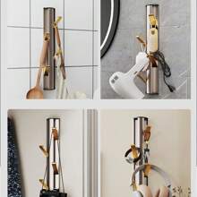 Fashionable Creative Vertical Tree Branch Coat Rack Wall Mounted, Bathroom Invisible Folding Towel & Misc Rack, Multi-Hook Entryway Storage Rack