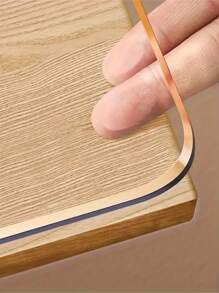 1 buc. Covoraș de protecție pentru suprafața mobilierului, dreptunghiular/pătrat, transparent, din sticlă moale, cu grosimea de 1,5 mm, minimalist, din PVC, potrivit pentru măsuțe de cafea, noptiere, dulapuri, mese de sufragerie, birouri de calculator, birouri de birou, esențial pentru viața de zi cu zi în toate anotimpurile