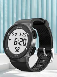 1块男女款手表，共有四种款式：白色、粉色、黑色和星空黑。LED大屏幕数字显示清晰易读。可设置闹钟。