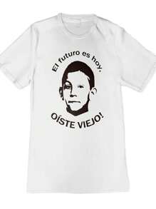 Playera Meme Dewey el futuro es hoy, oiste viejo | Unisex CH-M-G-XG - Blanco - Ver 1