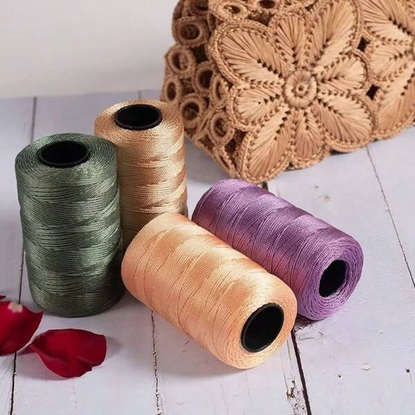 Cordão de franjas de nylon com borlas de 1 mm x 275 jardas, corda de macramê colorida para crochê, tecelagem, apanhadores de sonhos, fabricação de joias, chapéus de sol, bolsas, carteiras, sapatos, almofadas, artesanato faça você mesmo