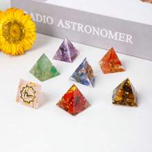 1pc 2cm Natural Crystal Energy Generator Pyramid Reiki Healing Chakra Meditation Tool Room Decor Zodiac - 2cm Epoxy Pyramid - View 9