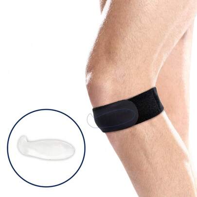 1pc Knee Support Band For Workout- Adjustable Patella Tendon Strap For Running, Basketball, Volleyball, Hiking, Tennis, Soccer, Jumper's Knee - Ideal For Men & Women