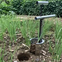 1 Stück Edelstahl Gartenverpflanzungswerkzeug für Obstbäume, Blumen und Gemüse, manuelles Metallpflanzgerät