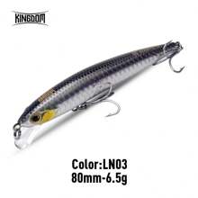 KINGDOM Kingdom Minnow Angelköder 80mm 95mm 110mm schwebend Salzwasser Wobbler Angelköder für Peche Bass Forelle Schleppangeln