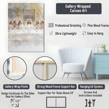 1pc Framed Canvas Poster, The Last Supper Wall Art Canvas Paintings, Ideal Gift For Bedroom Living Room Corridor, Wall Art, Wall Decor, Room Decoration - 彩色 - 查看 6