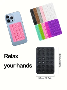 24 Stück sortierte Farben einfache Silikon-Saugnapf-klebrige tragbare rutschfeste Handyhalterung kompatibel mit iPhone, Android-Handy, Geschenk für Geburtstag, Familie, Freunde Handyhalterung, Handyzubehör