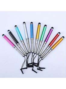 2pcs/5pcs Pack Of Gypsophila Retractable Three-Section Touch Stylus Pen Compatible With Apple Android Mobile Tablet Capacitive Pen Universal Touch Screen Pen Small Gift Handwriting Pen Painting Drawing