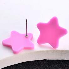 1 Pair Acrylic Premium Frosted Geometric Stud Earrings For Women, Holiday Party Wear Ear Jewelry - Round - View 37