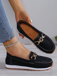 Women's Popular New Loafers, Spring/Summer New Arrival British Style Slip-On Casual Shoes, Retro Flat Non-Slip Comfortable Driving Shoes, Breathable Comfortable Lining Baseball Shoes For Outdoor Travel Leisure