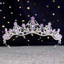 Bride Crown Stylish All-Match Rhinestone Crown, Minimalist High-End Dress Accessory, Photoshoot/Wedding Gown Hair Decor