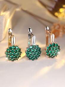 1 Par de Pendientes de Lujo con Circonita de Girasol y Copo de Nieve, Adecuados para Bodas, Damas de Honor, Esposa, Hija, Regalo del Día de San Valentín