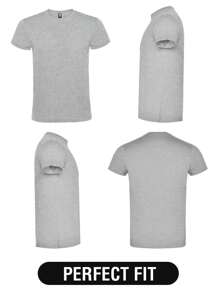 Roly 5 件裝 Atomic 短袖 T 卹（48 小時內發貨）– 各種尺寸 – 灰色 – 100% 純棉、雙圓領、加固接縫、管狀布料、基本款 T 卹、男女通用 T 卹、經濟型 T 卹。 - 灰色 - 查看 3