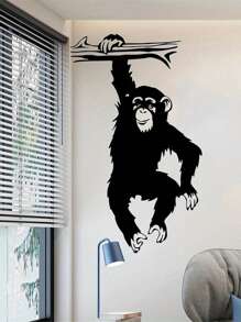 1pc Home Decorations Funny Monkey Tree Wall Decal For Living Room, Cartoon Jungle Forest Animal Branch Vinyl Wall Sticker For Bedroom, Vinyl Decal For Home Decorations, Wall Decoration Items Refresh Your Home Room Decor Bathroom Decor Bedroom Decor Room Decoration Stuff Living Room Decor House Decor Home Decor Living Room Wall Art Wall Paper Stickers