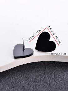 1 Pair Acrylic Frosted Geometric Earrings For Women, High-End Party/Festival Stud Earrings - Round - View 9