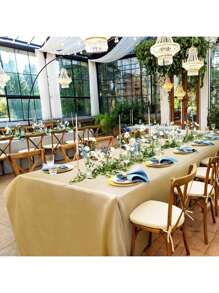 1/2/6/8 包香槟色/白色/玫瑰金缎面桌布 57 X 108 英寸 缎面桌布 优质矩形亮丝桌布 光滑布艺餐桌装饰 适用于婚礼宴会派对生日活动餐厅 - 彩色 - 查看 6