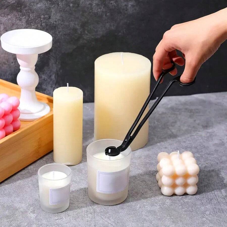 香薰蜡烛工具套装 - 蜡烛剪、烛芯修剪器、蜡烛剪刀、不锈钢家居配件 - 彩色 - 查看 1
