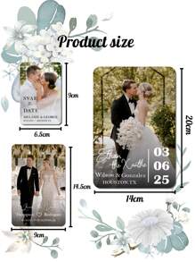 1 pieza Imán personalizado para nevera de invitación de boda, para invitación a fiesta de compromiso, decoración de boda, regalo de vacaciones y aniversario