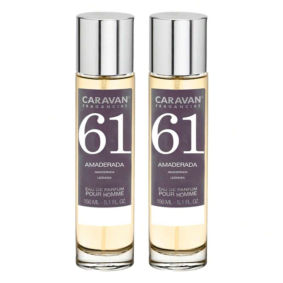 Caravan GEUREN Set van 2 flessen Herenparfum nr. 61, 150 ml. Gratis verzending binnen 24/72 uur - Veel kleurig - Bekijken 1