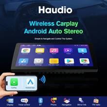 Haudio Haudio 7 Inch Double Din Universal  Car Stereo With CarPlay And Android Auto, Capacitive Touch Screen Radio With Mirror Link/WIFI Connective/1280P/EQ Audio/GPS/Bluetooth And Backup Camera
