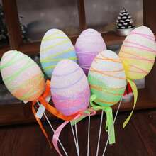 Easter Egg Picks Decor  Spring Floral Branch Arrangements  Vibrant Tabletop  Mantel Accents  Holiday Party, Home Display  Durable Celebration Ornaments