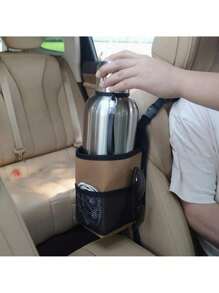 Car Mounted Large Water Cup Bag, Seat Side Hanging Water Bottle Cover, Fixed Seat For Car Use, Tea Cup Holder, Heater Holder, Interior Storage
