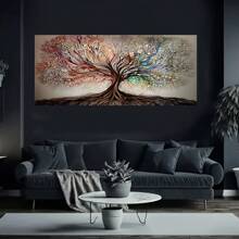 Large Vibrant Tree Of Life Canvas Painting - Tree Of Life Frame 3D Canvas Art Wall Decoration Painting - Abstract Art Wall Decoration With Geometric Patterns For Spring And Summer - Modern Classic Contemporary Style - 1 Piece Of Wood Framed Oil Painting (3) Thickness 2.5 Cm/ 1 Inch- Home Decoration For All Occasions - Ideal New Year, Valentine's Day, Thanksgiving, Easter, Christmas Gift , Room Decoration Aesthetic, Wall Decoration Art, Perfect Gift, Autumn And Winter Wall Decoration, Living Room Decoration, Bedroom Decoration, Kitchen Decoration, Entry Decoration, Bathroom Decoration, Direct Wall Painting, High Quality Wall Painting Poster