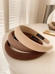 2 buc/3 buc bentițe elegante din burete de culoare solidă - accesorii de păr late pentru machiaj și spălare a feței