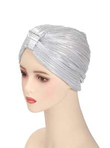 1pc Women Plain Color Square Headscarf, Head Cover Hat, Suitable For Daily Use