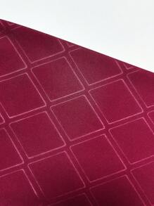 Men's Casual Business Commuting Diamond Pattern Long Sleeve Shirt, For Fall - Burgundy - View 5