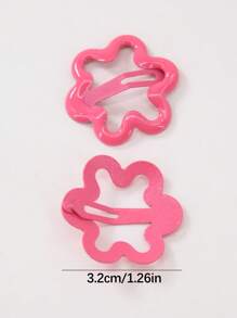 30pcs/Set Colorful Dopamine Flower Shiny Simple Cute Princess BB Hair Clips Bangs Hair Clips Hair Accessories, Suitable For Daily Use - Multicolor - View 6