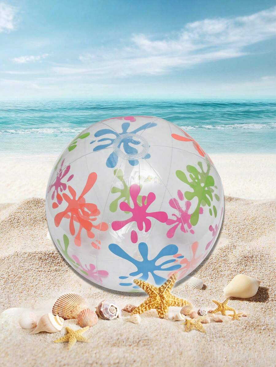 1 pieza Pelota de playa inflable de PVC, accesorio para deportes al aire libre y juegos acuáticos, esencial de playa, flotador de piscina