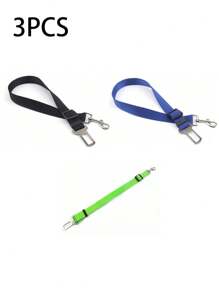 Pet Car Seat Belt Traction Clip Safety Bar Traction Retractable Leash Cat Dog Seat Belt Dog Collar Dog Accessories Car Seat Belt Nylon Seat Heavy Duty Durable Dog Car Seat Belt - Ensure Your Dog Or Cat Is Safe And Secure While Driving,Dog Seatbelt,Dog Car Seat