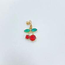 1pc Alloy & Rhinestone Cherry Watch Band Decoration, Suitable For Silicone Watch Straps