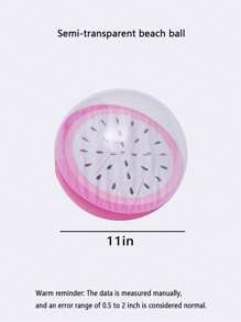 1 pieza Pelota de playa con patrón de fruta clásico, accesorio para piscina, decoración de fiesta de playa de verano, pelota flotante para piscina, esencial de playa