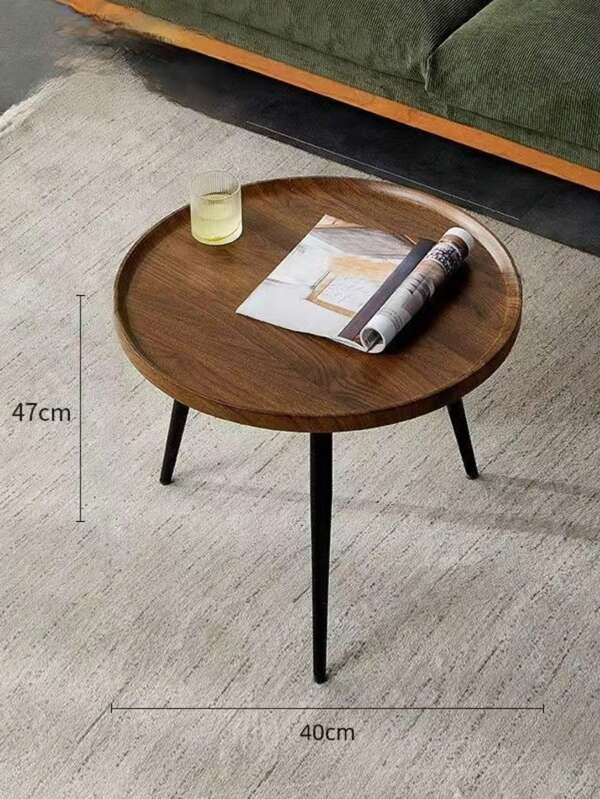 1 pezzo Tavolino rotondo in legno con ripiano contenitore - Portaoggetti multifunzione da appendere per utensili, oggetti d'arte, tavolino da caffè, adatto per soggiorno, camera da letto, balcone - Tavolino salvaspazio per divano e comodino, ripiano pratico