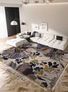 Mata przyjazna dla zwierząt Blue Early Spring Floral Pattern, miękka, wodoodporna i nadająca się do prania w pralce. Nadaje się do salonu, sypialni, kuchni, tarasu, patio. Dywan wejściowy, dywan dekoracyjny. Mały rozmiar odpowiedni do maty do kojca dla zwierząt.